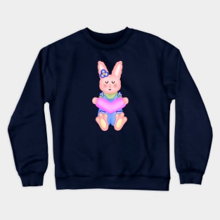 Cute pink rabbit Crewneck Sweatshirt